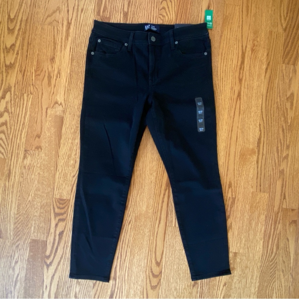 Gap Black Jeans Universal Leggings Stretch 12/31 Short